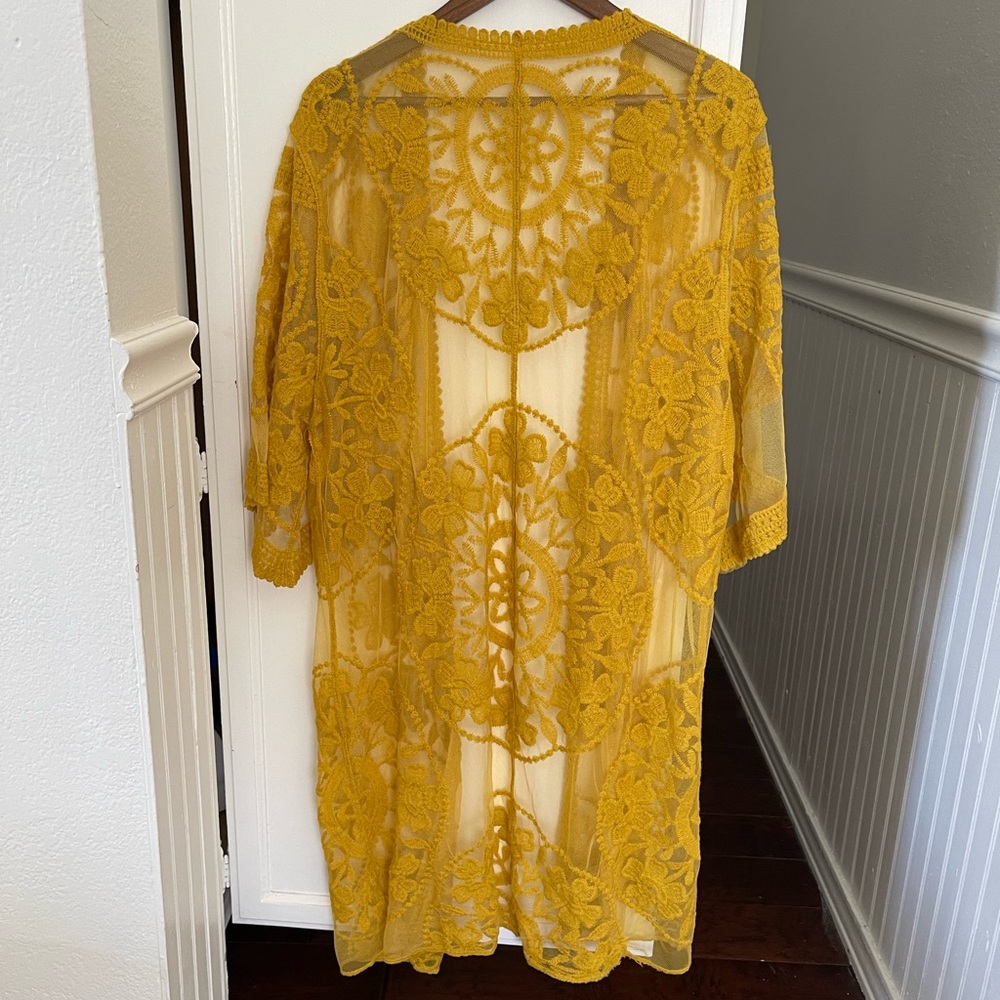 Yellow Lace Duster